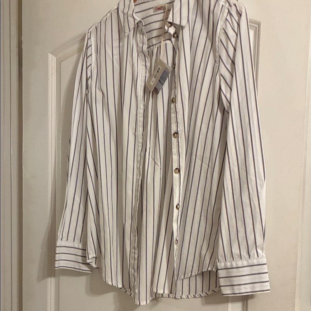 NWT Faherty Stripe Button Down Shirt - M